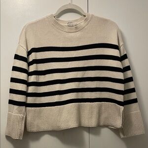Gap 100%cotton Striped Black and Cream children Sweater